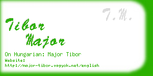 tibor major business card